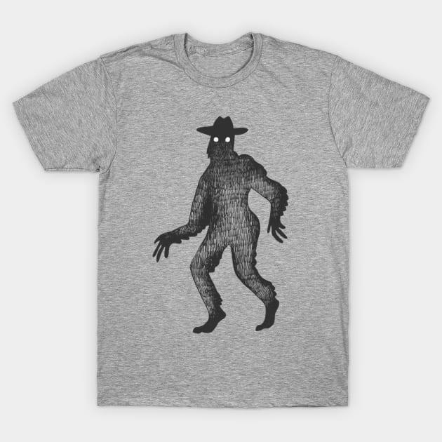 Mysterious Bigfoot T-Shirt by conflictedlizard